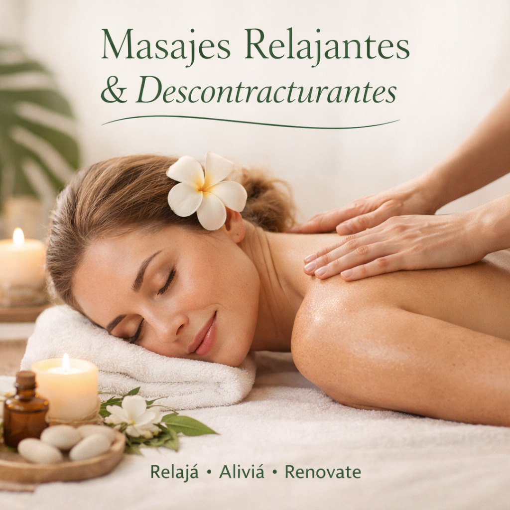 Masaje Relajante & Descontracturante a domicilio