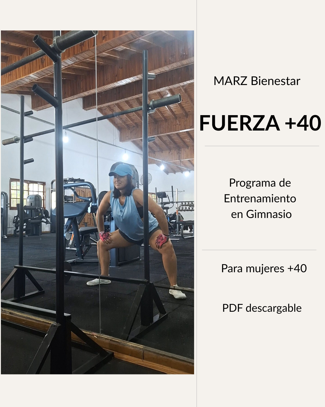 Fuerza +40  Programa de Entrenamiento en Gimnasio
